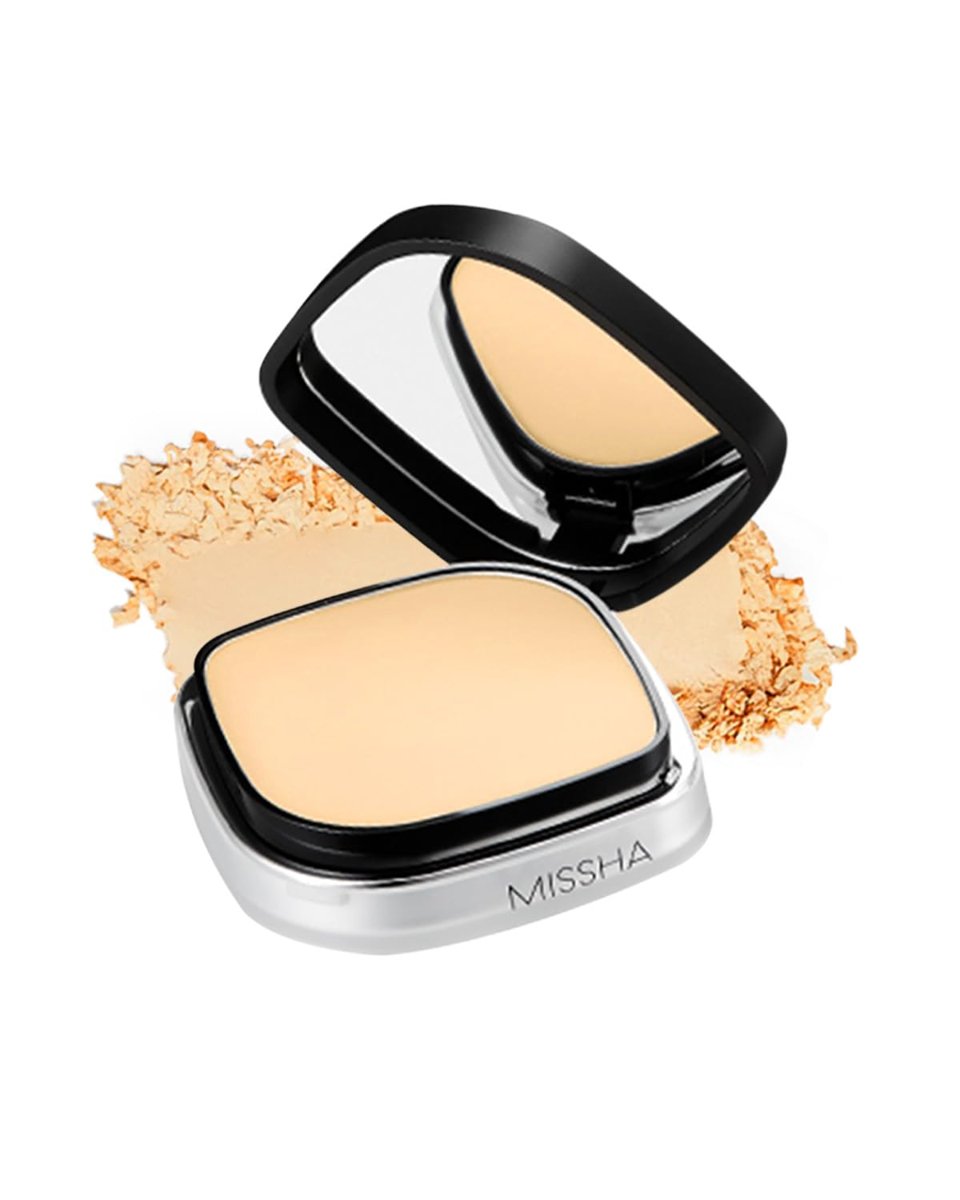 MISSHA Islak ve Kuru Kullanıma Uygun Mineral Pudra Signature Dramatic Twoway Pact No.21 Vanilla SPF 25/PA++