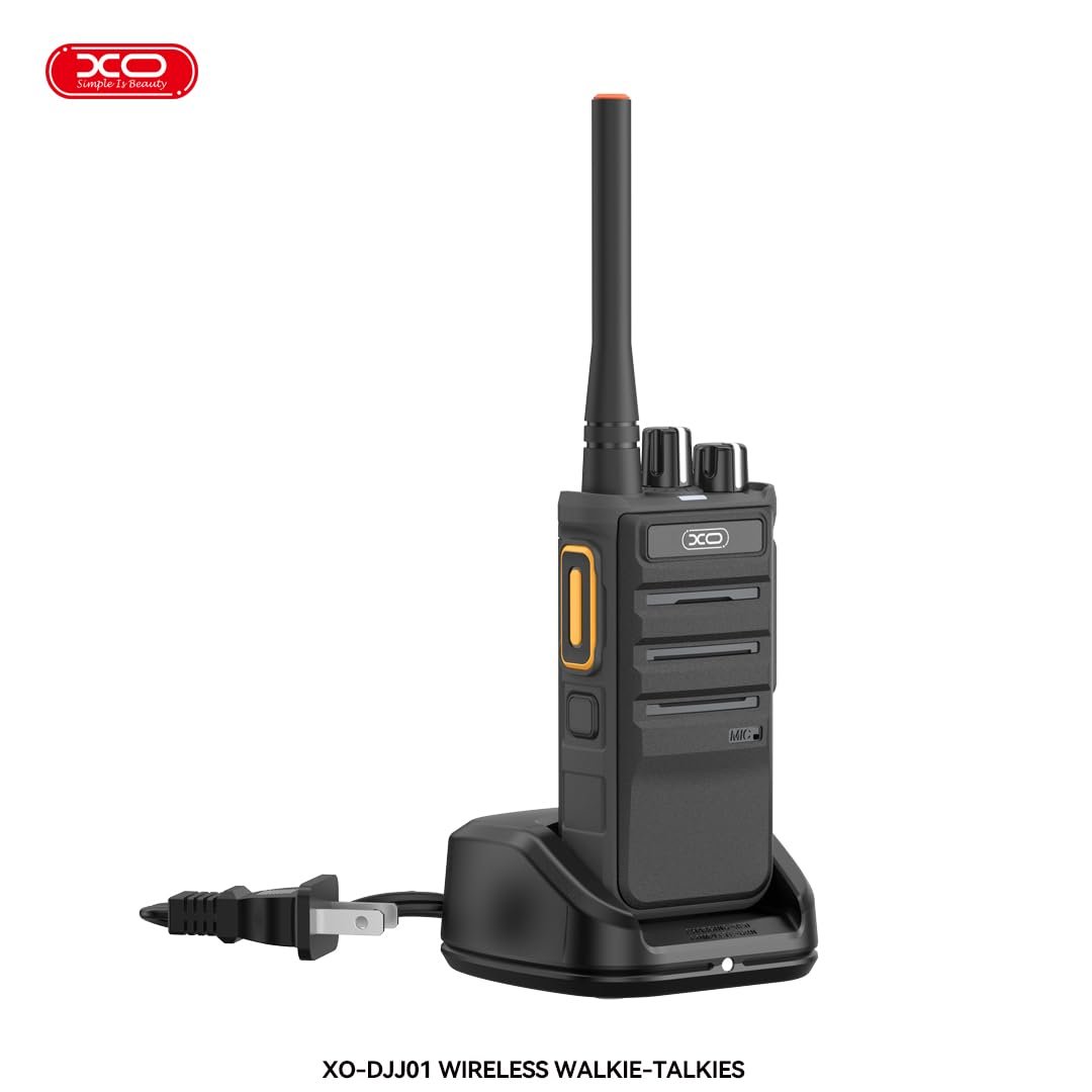 XO Simple is Beauty Profesyonel Çift El Telsizi – 1200mAh, Açık Alanda 3-4 km Menzil, Kapalı Alanda 0.5-1 km Menzil, Uzun Pil Ömrü, Dayanıklı Yapı, Kanal Seçimi, VOX, Siyah, DJJ01