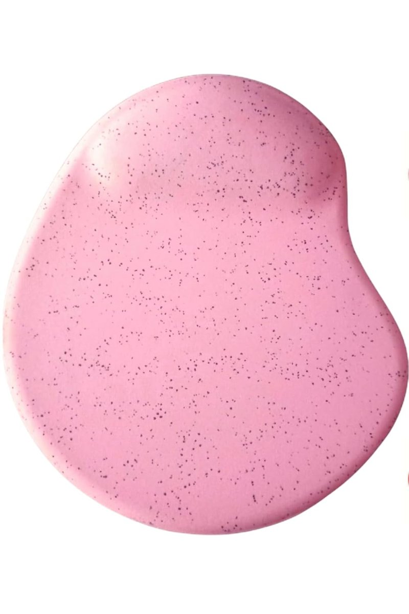 usin Oval Bilek Destekli Kum Desen Tip Kaymaz Taban Optik Bilgisayar Notebook Mouse Pad Maus Pad 17,5x21,5cm (Pembe)