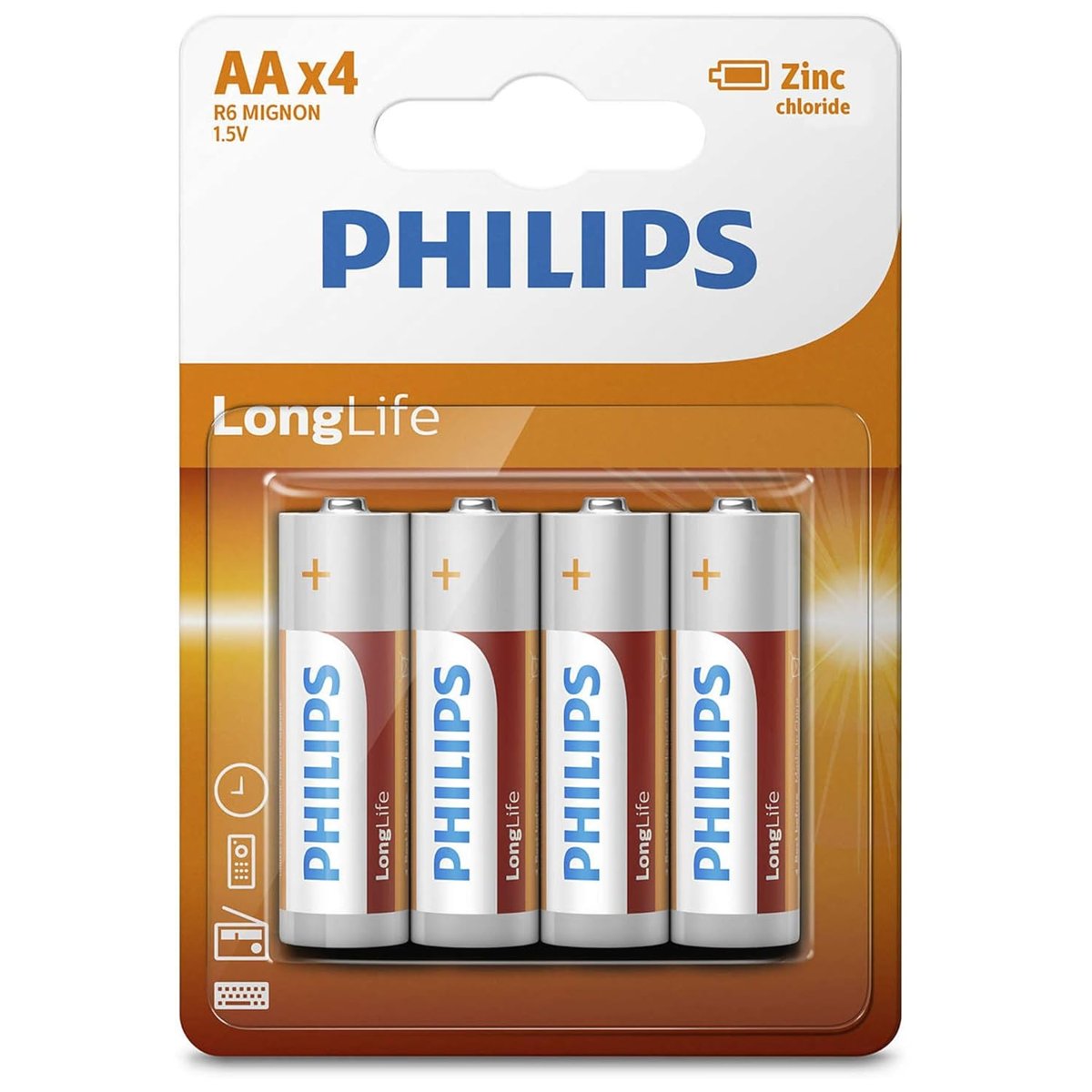 Philips Longlife Çinko Pil AA X4 (R6L4B/10)