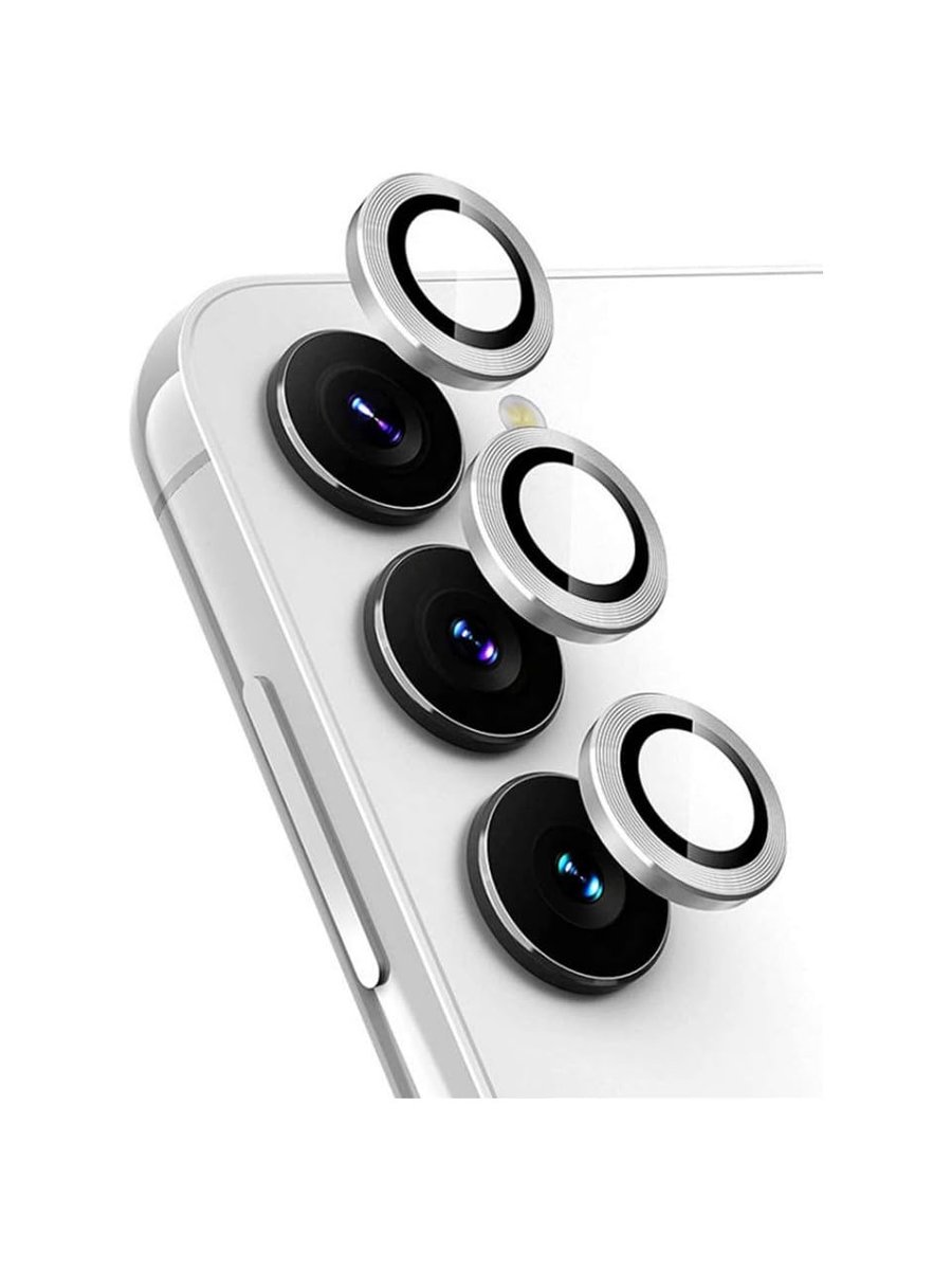 Lavderuar Görüntü Kalitesi Bozmayan Kamera Lens Koruyucu Safir (Sapphire) (Gümüş, S24 FE)