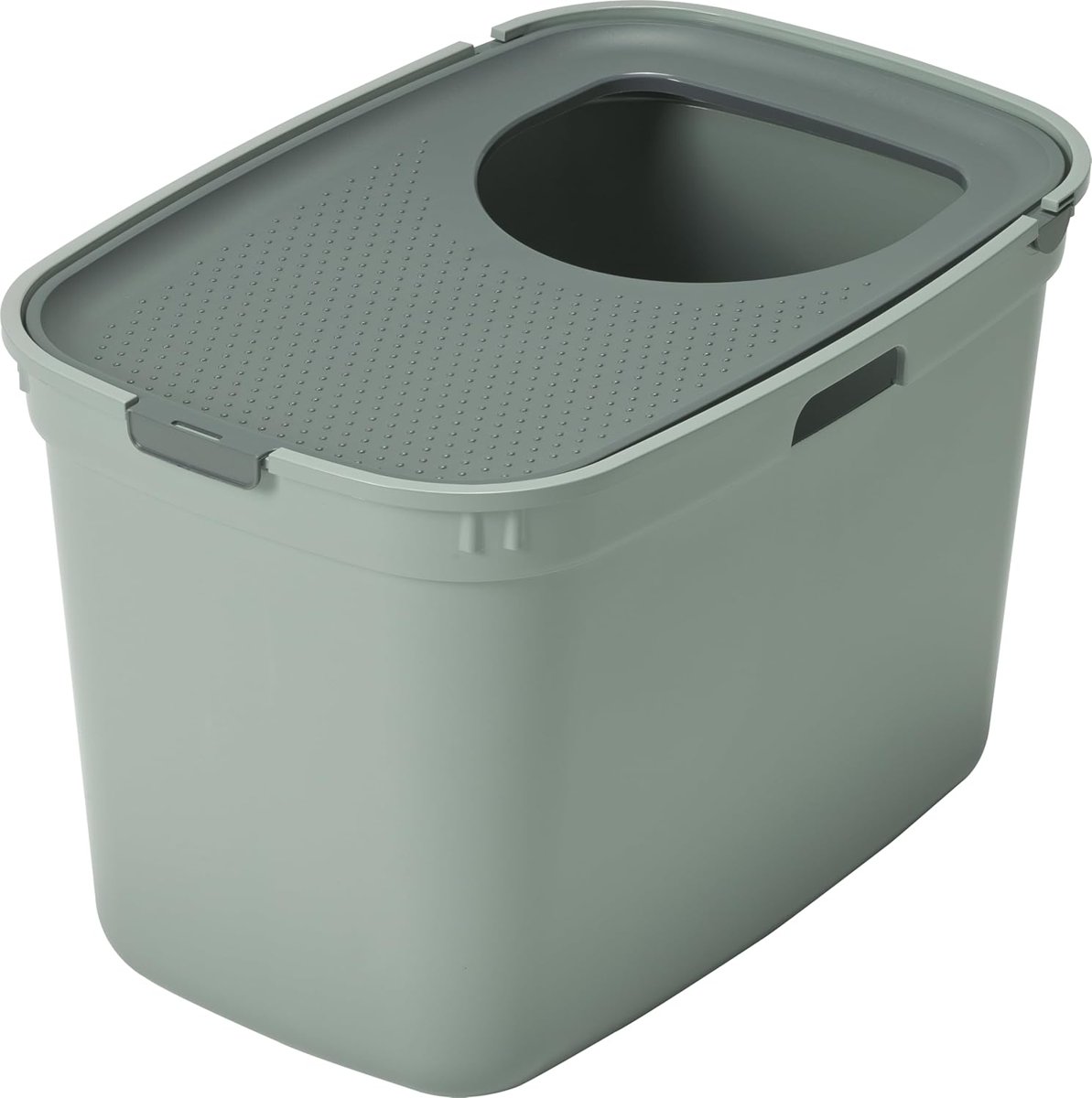 Moderna Top Cat Kapalı Kedi Tuvaleti - Gri/Koyu Gri 59 CM