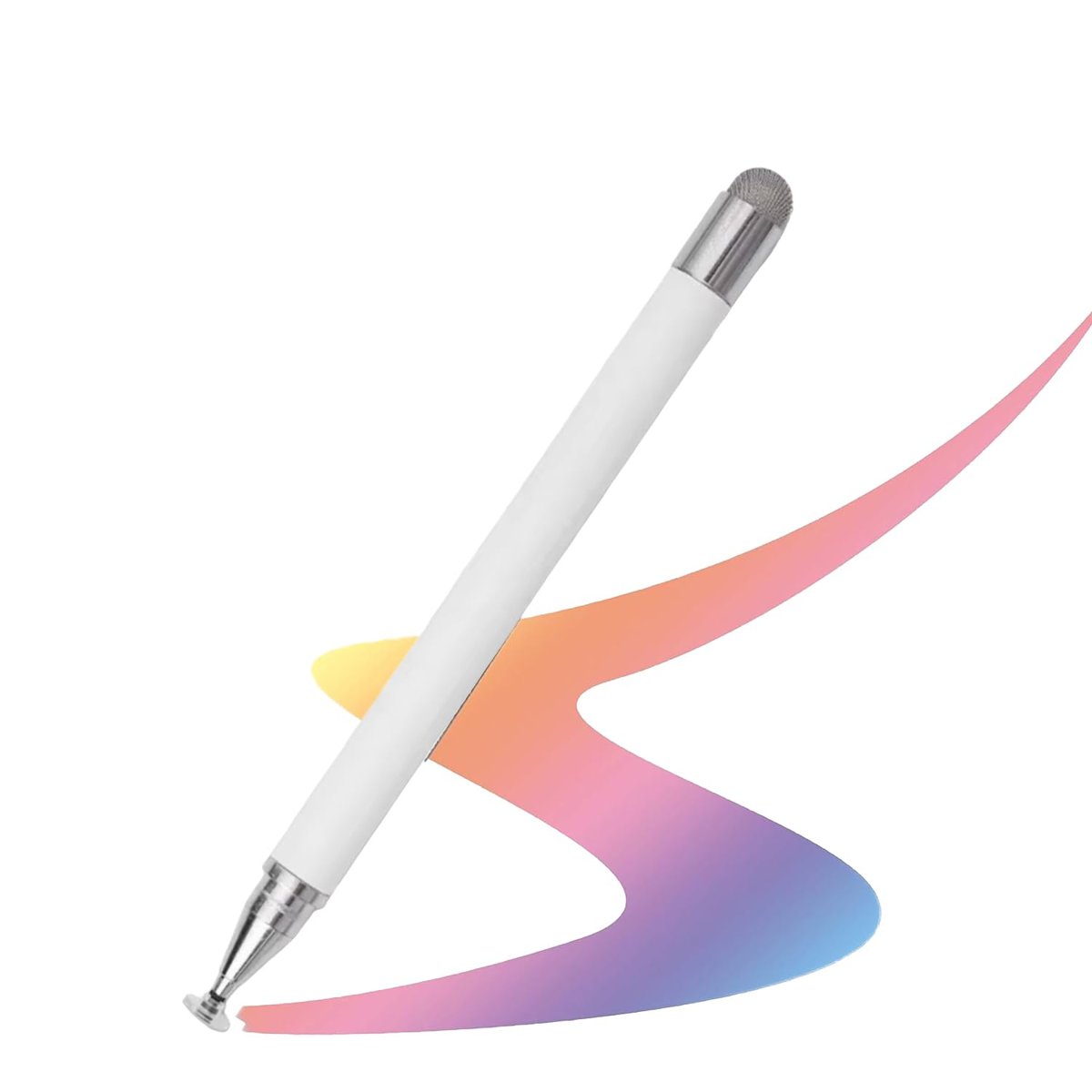 Microcase Universal Telefon Tablet için 2in1 Disk Uçlu Stylus Dokunmatik Çizim Kalemi-AL4764 (Pembe)