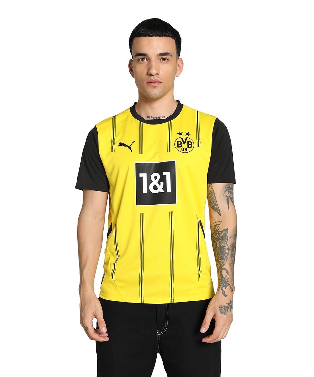 PUMA Borussia Dortmund 24/25 Erkek İç Saha Forma Faster Yellow-PUMA Black XS