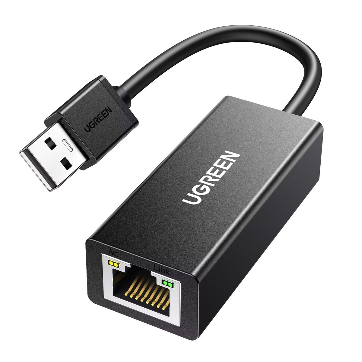 UGREEN Usb 2.0 Rj45 Ethernet Adaptörü 100Mbps Mac Os Windows 10 8 7 Pc Dizüstü Bilgisayar Switch Vb. İle Uyumludur. (Siyah)