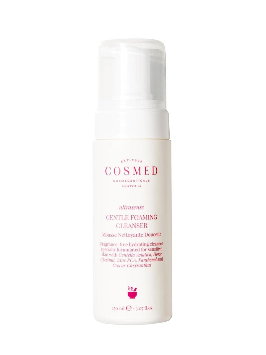 Cosmed Hassas ve Kızarıklığa Eğilimli Ciltler için Nazik Köpük Temizleyici - Yüz Temizleme Köpüğü 150 ml