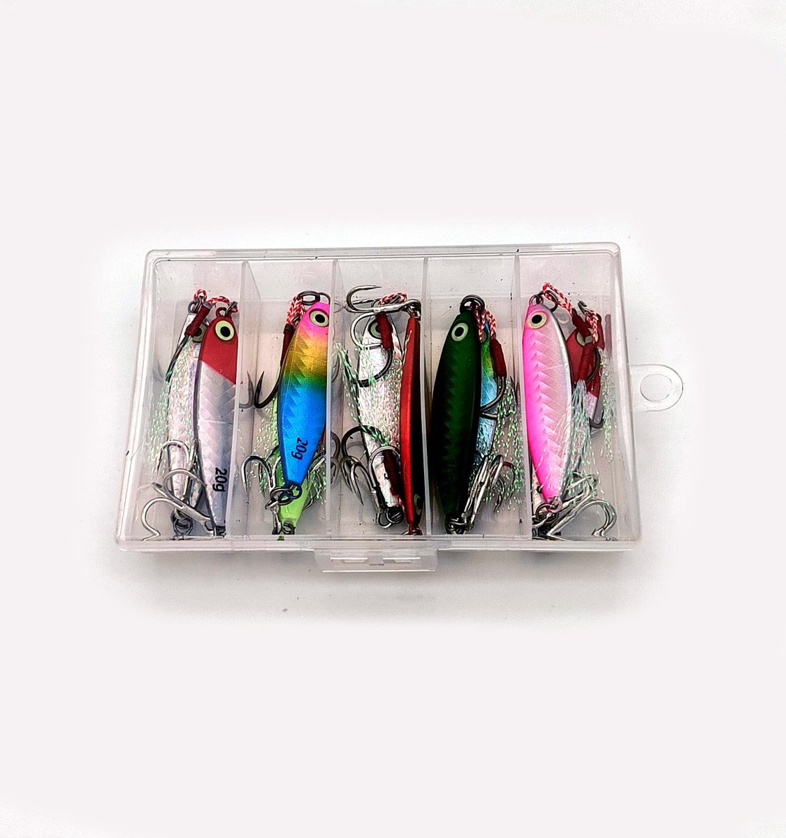 Valkyrie 10 Adet 20gr 6cm Kutulu Metal Rapala Jig Seti Balık Olta Yemi Parlak Gerçekçi Zoka