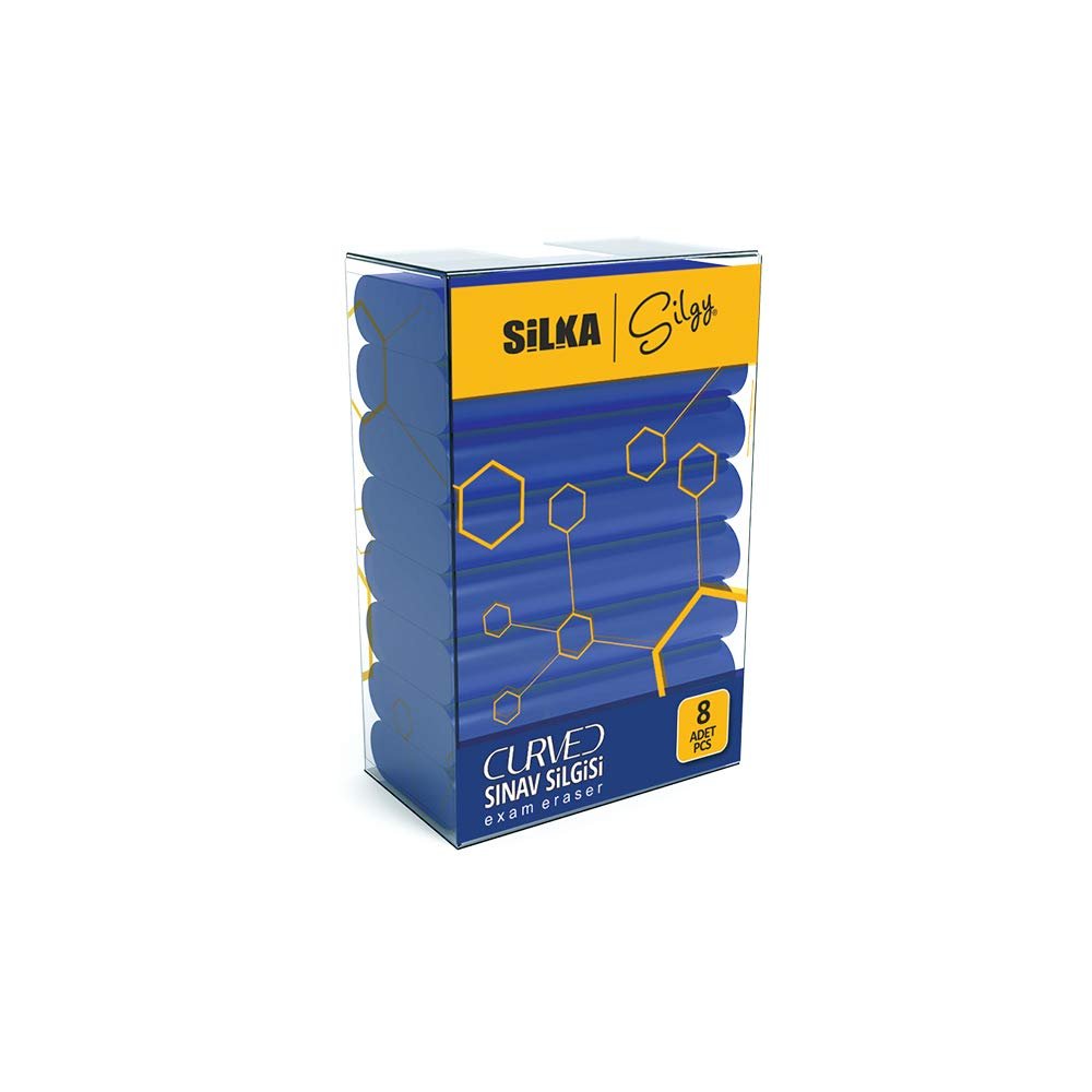 Silka Curved Sınav Silgisi 8'li SG.53