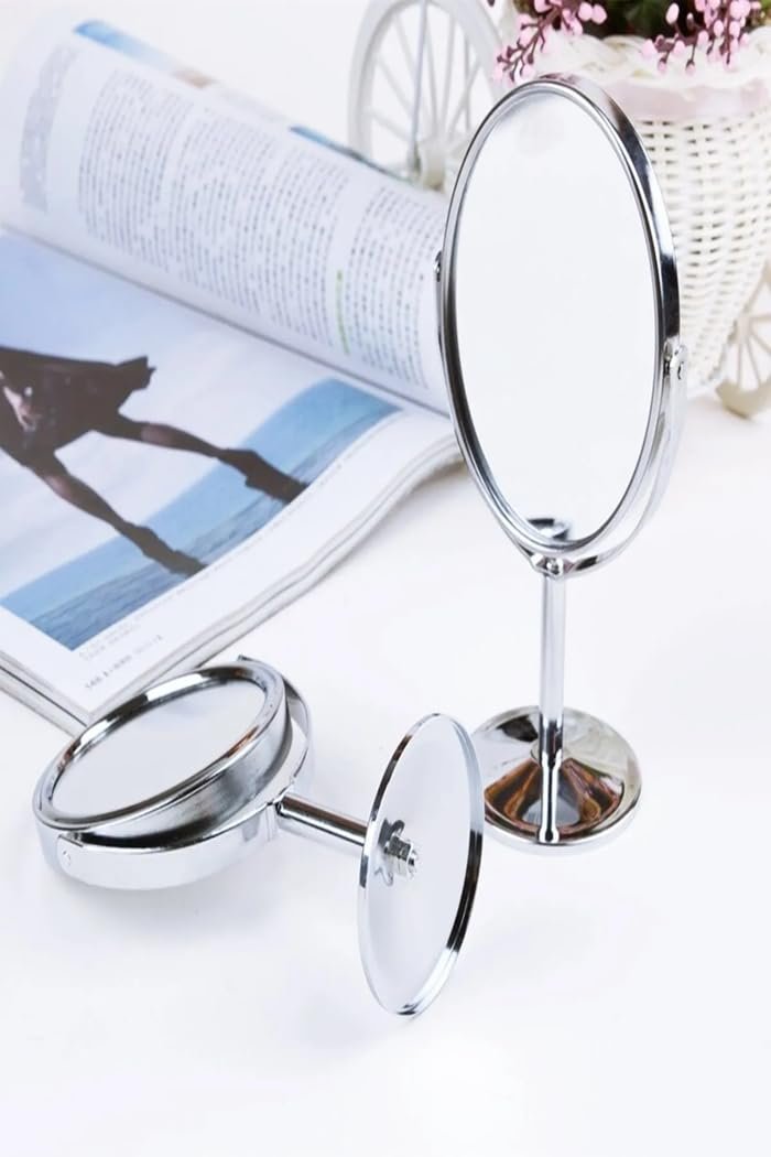 UNİCHROME Kedi Ayna Ahşap Standlı Masa üstü Makyaj Aynası Make Up (14)