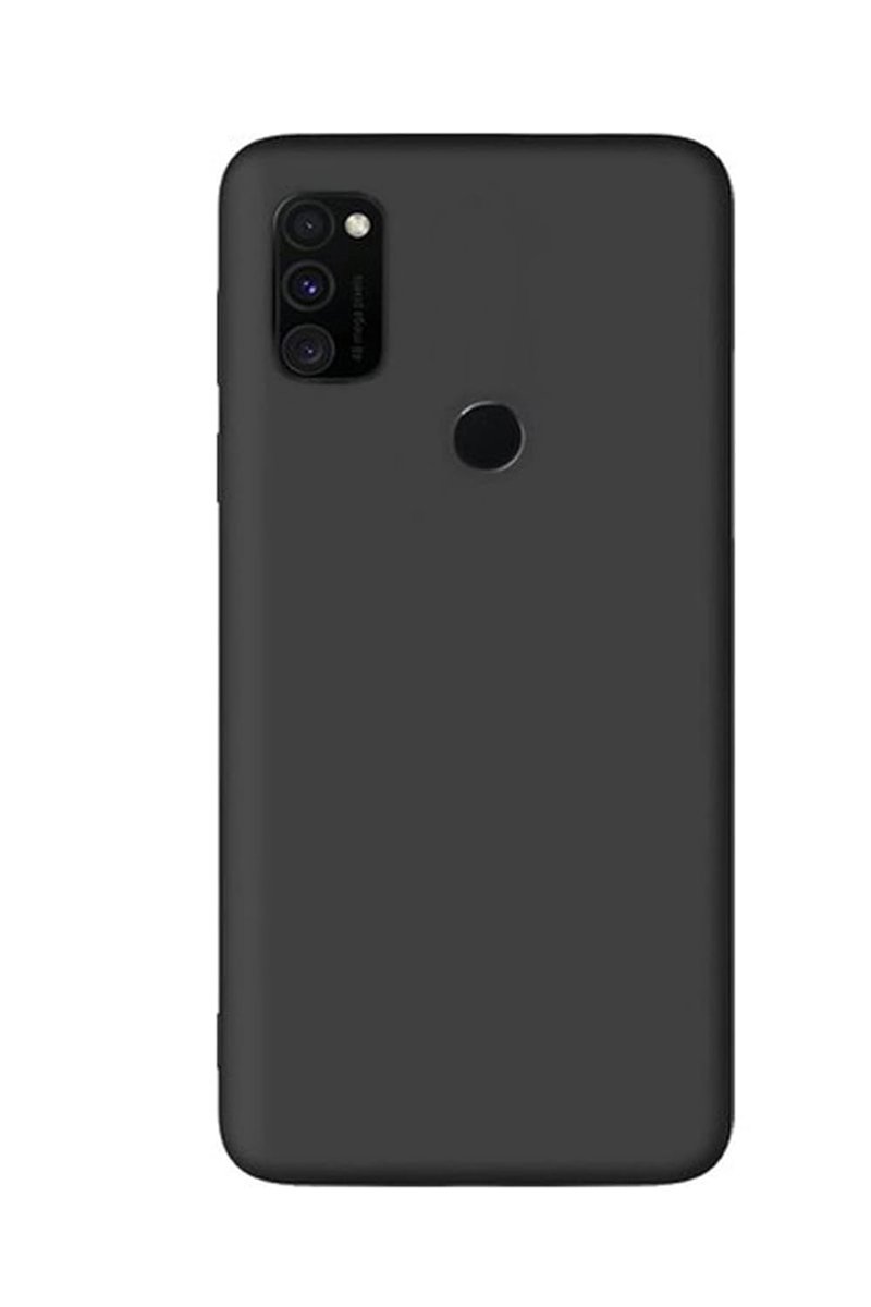 KZY İLETİŞİM Samsung Galaxy M21 ile uyumlu Kapak Mat Siyah Silikon Lux Kılıf