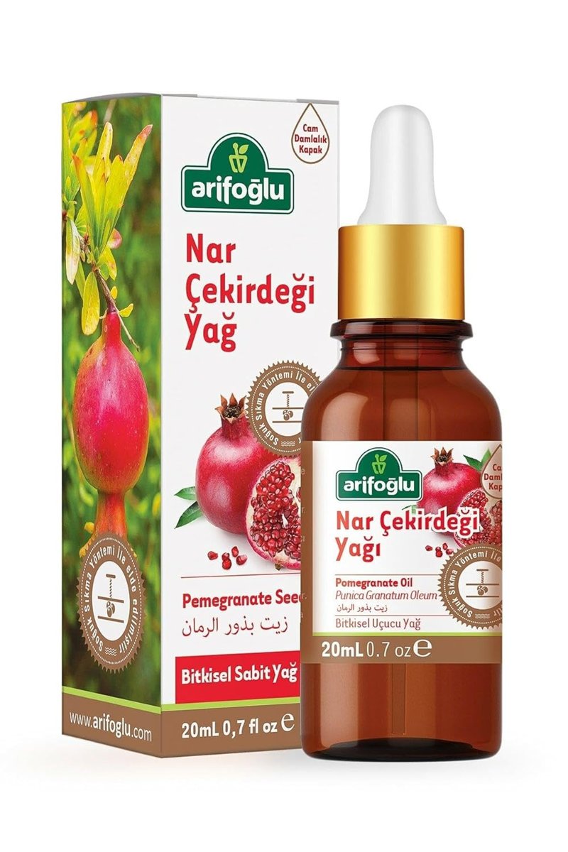 Arifoğlu Nar Çekirdeği Yağı 20ml - Soğuk Sıkım, Doğal Antioksidan, Cilt Yenileyici | Arifoğlu Pomegr