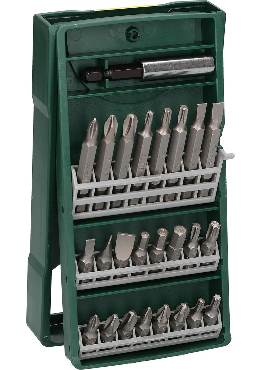 Bosch Professional Accessories X/Line Mini 25 Parça Vidalama Seti, Plastik Kutu, Yeşil