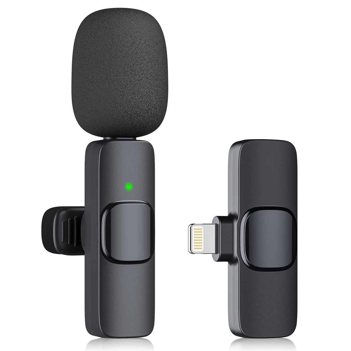 Kopdkes Profesyonel kablosuz yaka mikrofonu iPhone iPad, Plug-Play 2.4G Ultra Düşük Gecikme-Dahili G