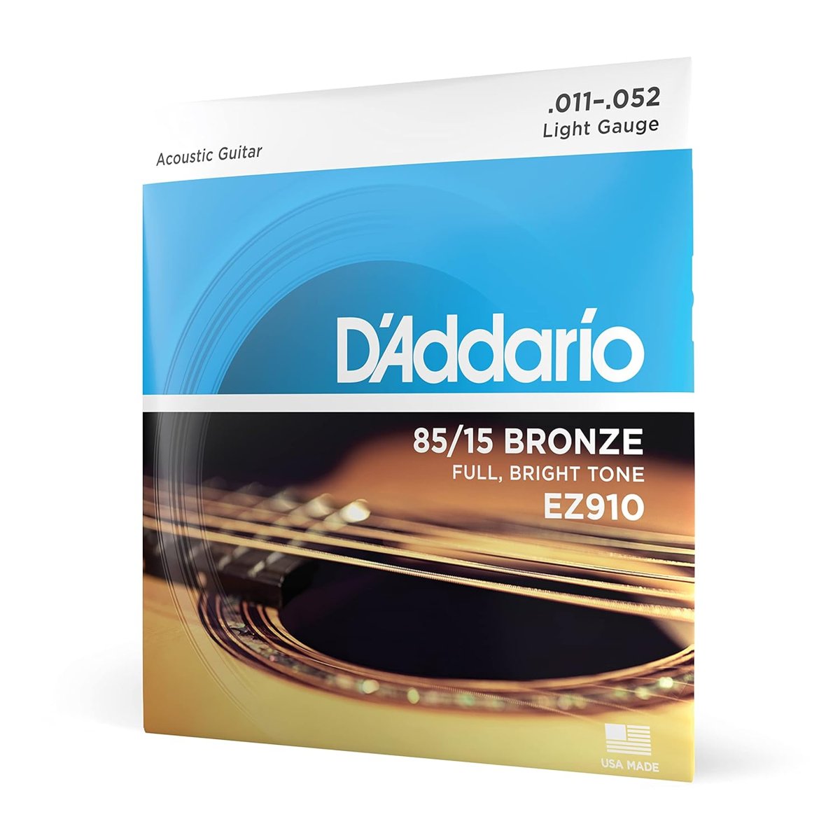 Daddario Ez910 Akustik Gitar Tel Seti, 85/15 Bronze, Light Gauge
