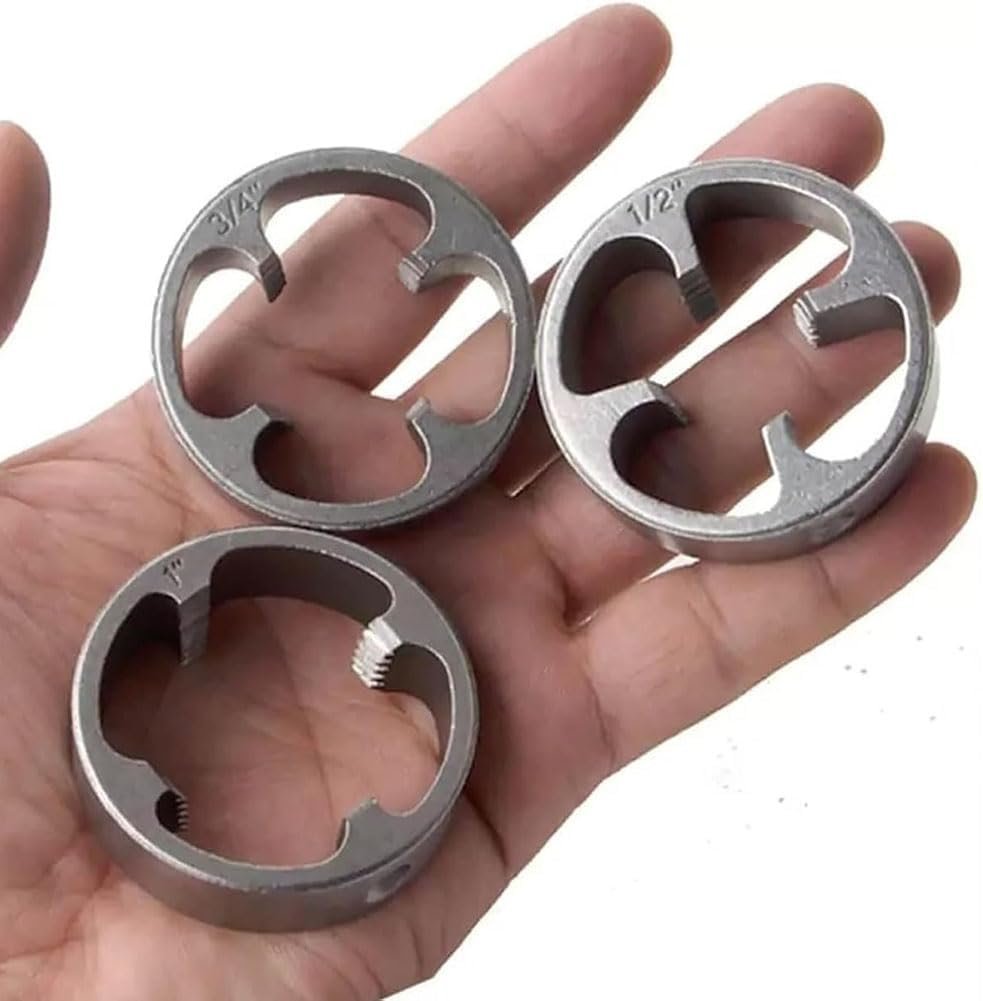 AEE® PPRC Su Borusu Dış Diş Açma Aparatı Seti – 1/2'' | 3/4'' | 1'' – Matkaba Takılabilir Diş Açma Ucu | Plastik Boru Dış Diş Açma Kalıbı, Dayanıklı Metal Set, Tesisat & Tamir İçin