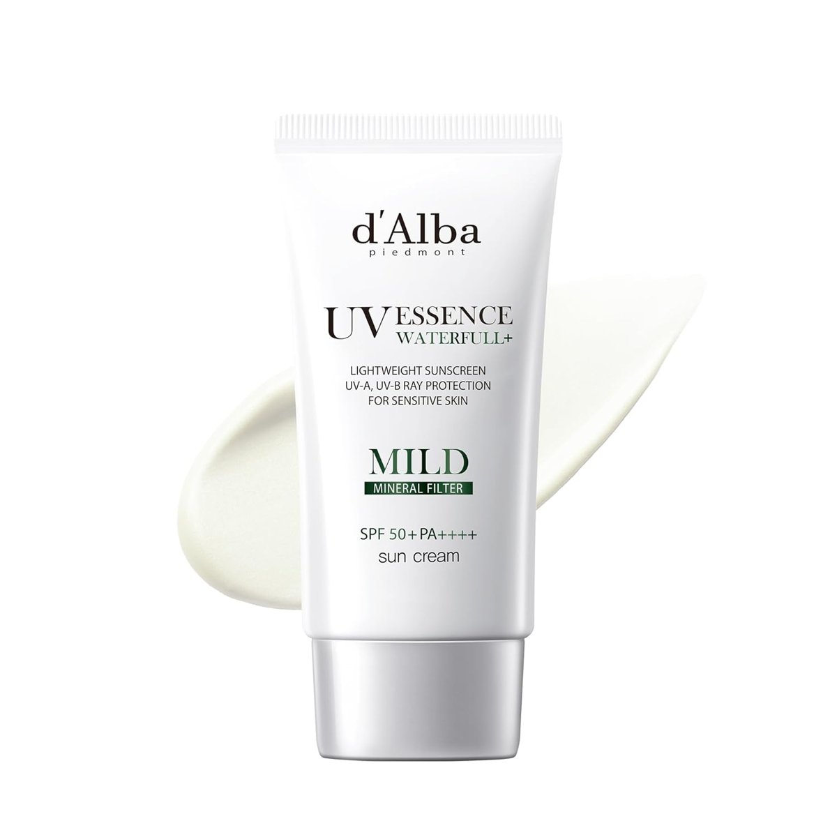 d'alba Piedmont MILDES MINERAL güneş koruma maddesi SPF50 + PA +++ Uygulamadan sonra süper hassas cilt ve cilt için kimyasal içermez, yağlandırmaz, UVA/UVB koruması l 1,69 fl. oz.