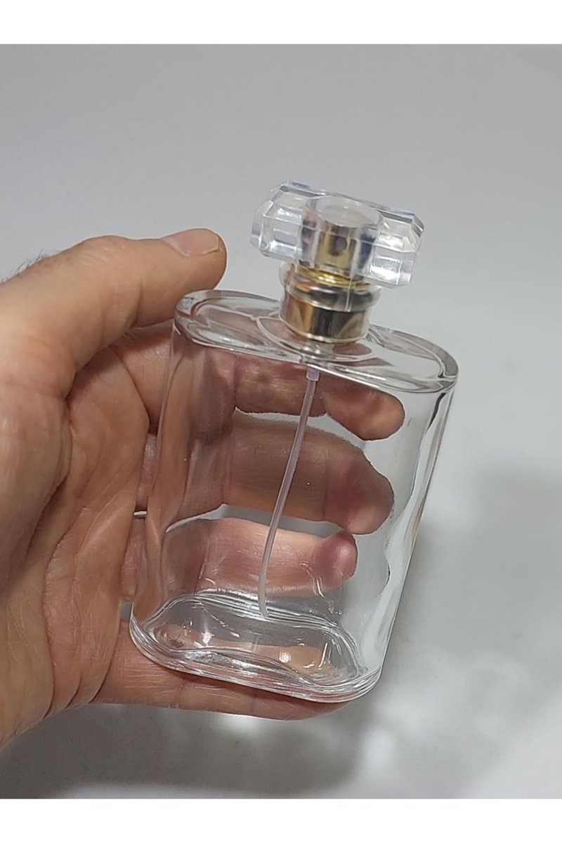 Paradise 1 Adet 100 Ml Cam Kolay Kapama Sprey Kolonya Boş Parfüm Şişe Şeffaf Gold Model Kapaklı Cıo 8697431712136