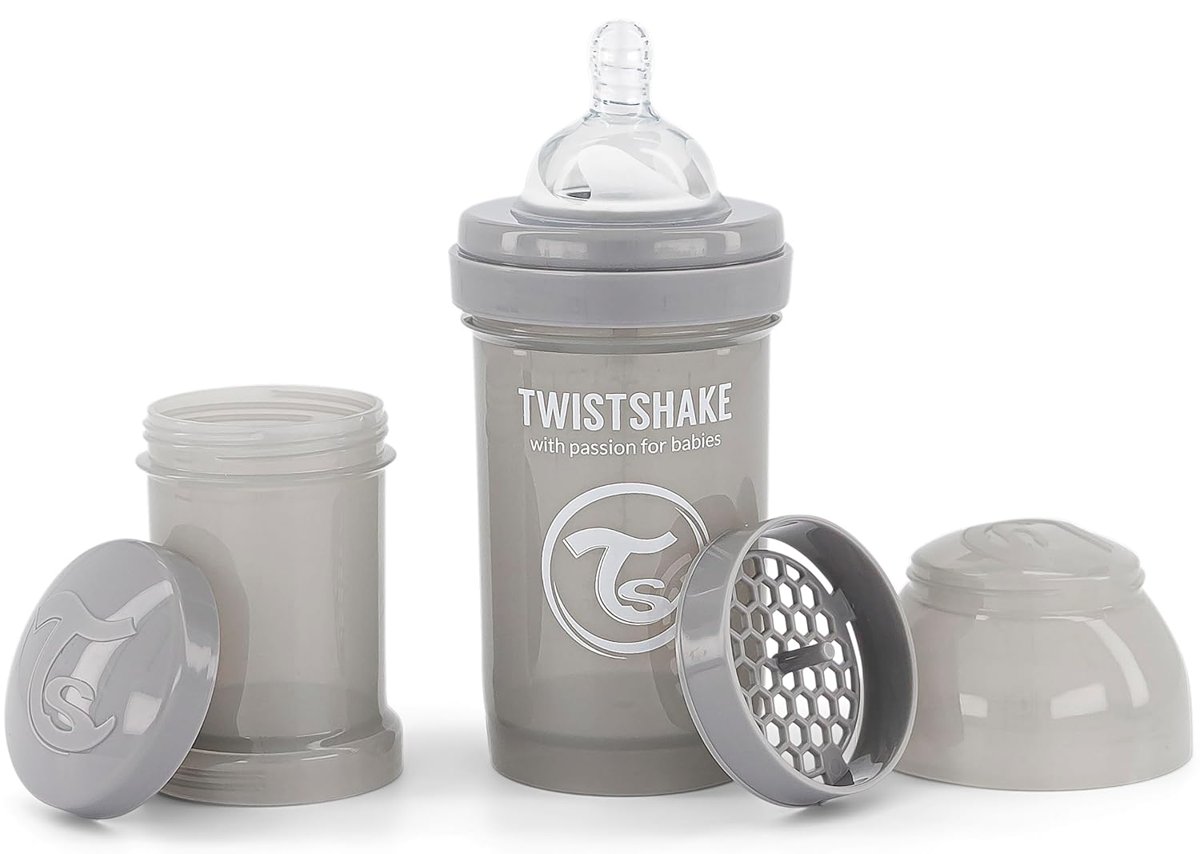 Twistshake Anti-Kolik Bebek Biberonu Gri 0+ Ay 180 ml