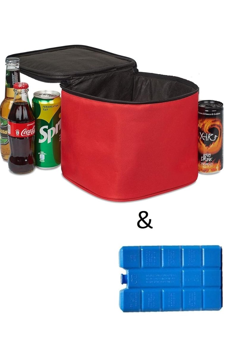 Ankanorm Termos Çanta Soğuk Sıcak Tutucu Kamp Piknik Çantası Sıcak Soğuk Isı Yalıtımlı Çanta Soğuk Tutuculu Outdoor Çanta Buz Kırmızı, Ankanorm, 20x20x20cm