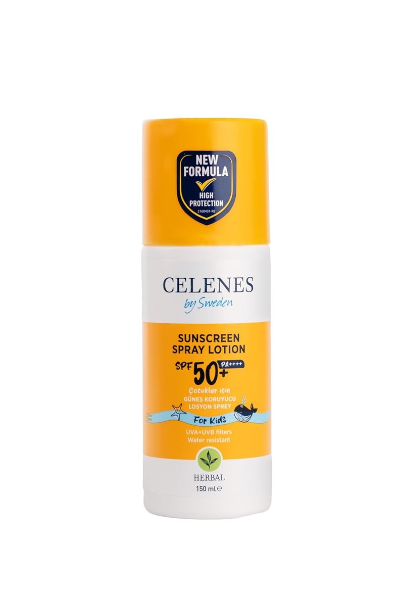 Celenes Herbal SPF 50+ Çocuk Güneş Koruyucu Losyon Sprey (150 ml)