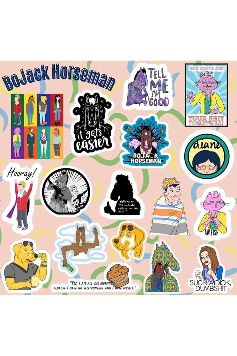 Ms Major Selection Bojack Horseman Sticker Seti | Laptop Notebook Telefon Etiket Journal