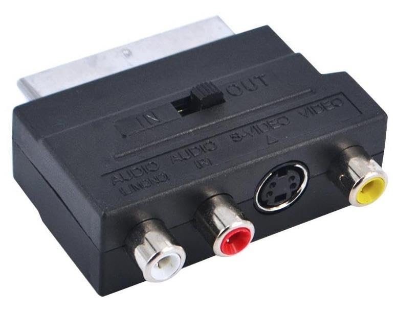 Scart To Rca Skart Tos Av Svideo Çevirici Dönüştürücü Adaptör
