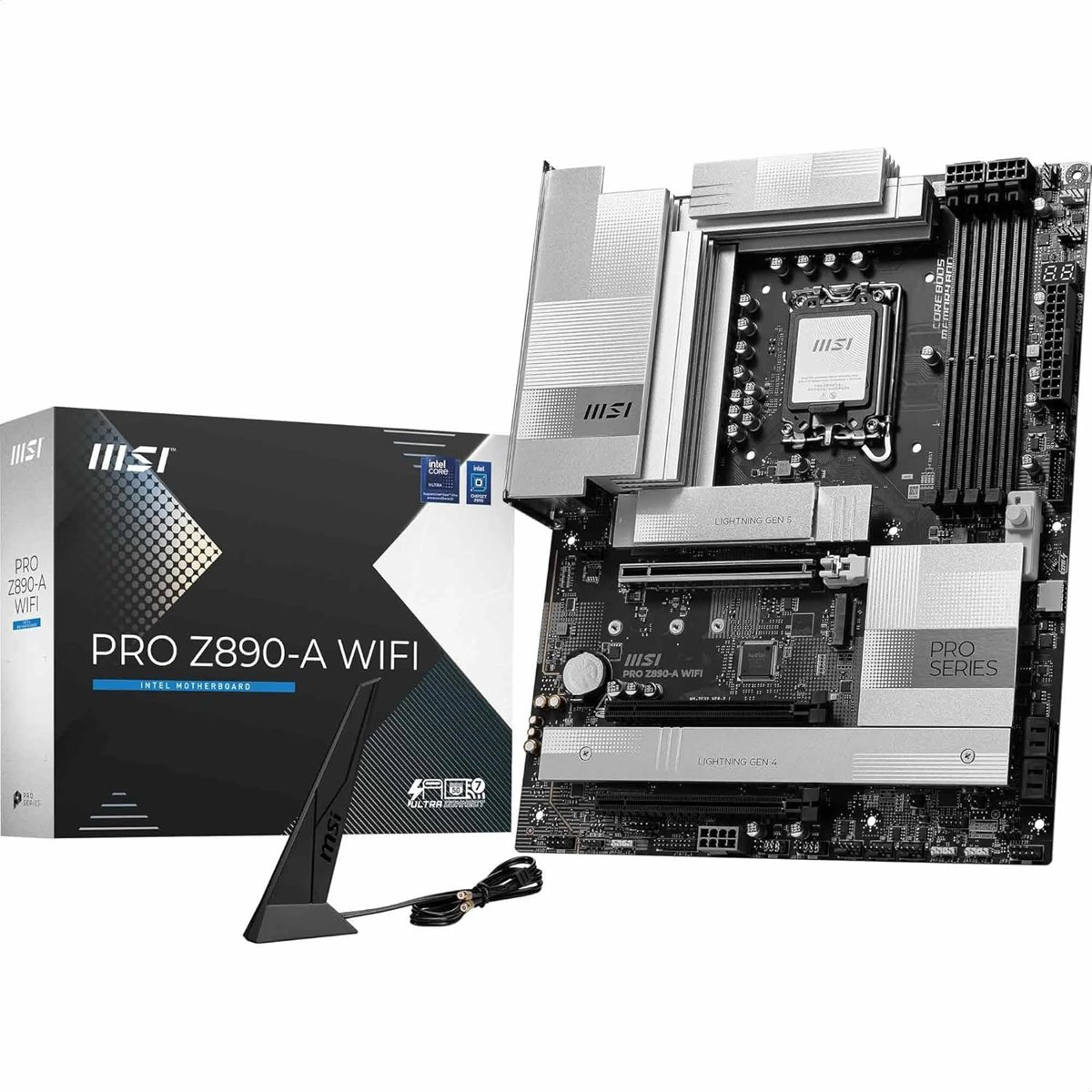 MSI PRO Z890-A WIFI SOKET 1851 DDR5 9200MHZ(OC) USB 20Gbps 4xM.2 2xTB4 HDMI 2X DP 5G LAN WIFI 7 ATX