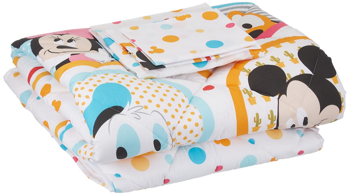 Taç Disney Minnie  Mickey Bubble Lisanslı Karakter Baskılı%100 Pamuk Uyku Seti, Çok Renkli, Bebek