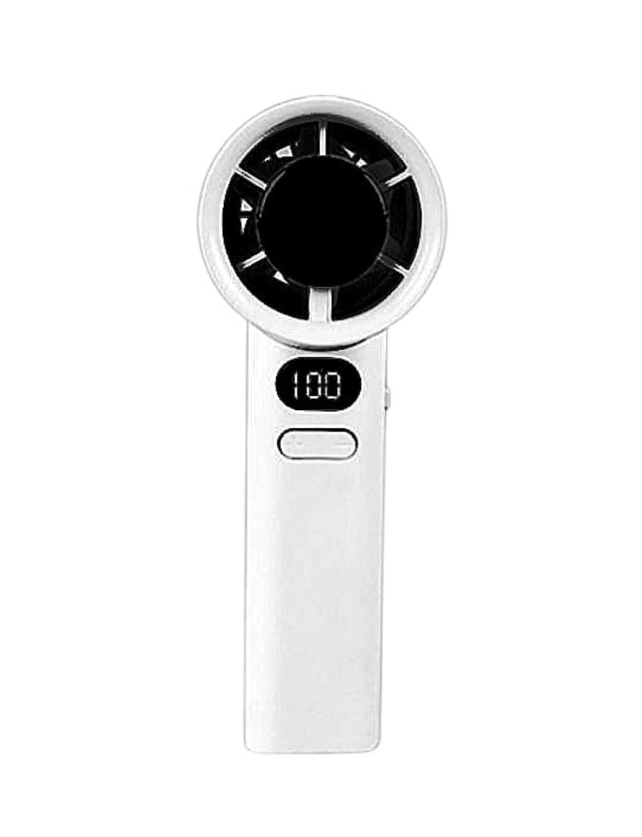 Senon M11 Dijital LED Göstergeli Portatif Fan Mini Vantilatör Soğutucu El Fanı (Beyaz)