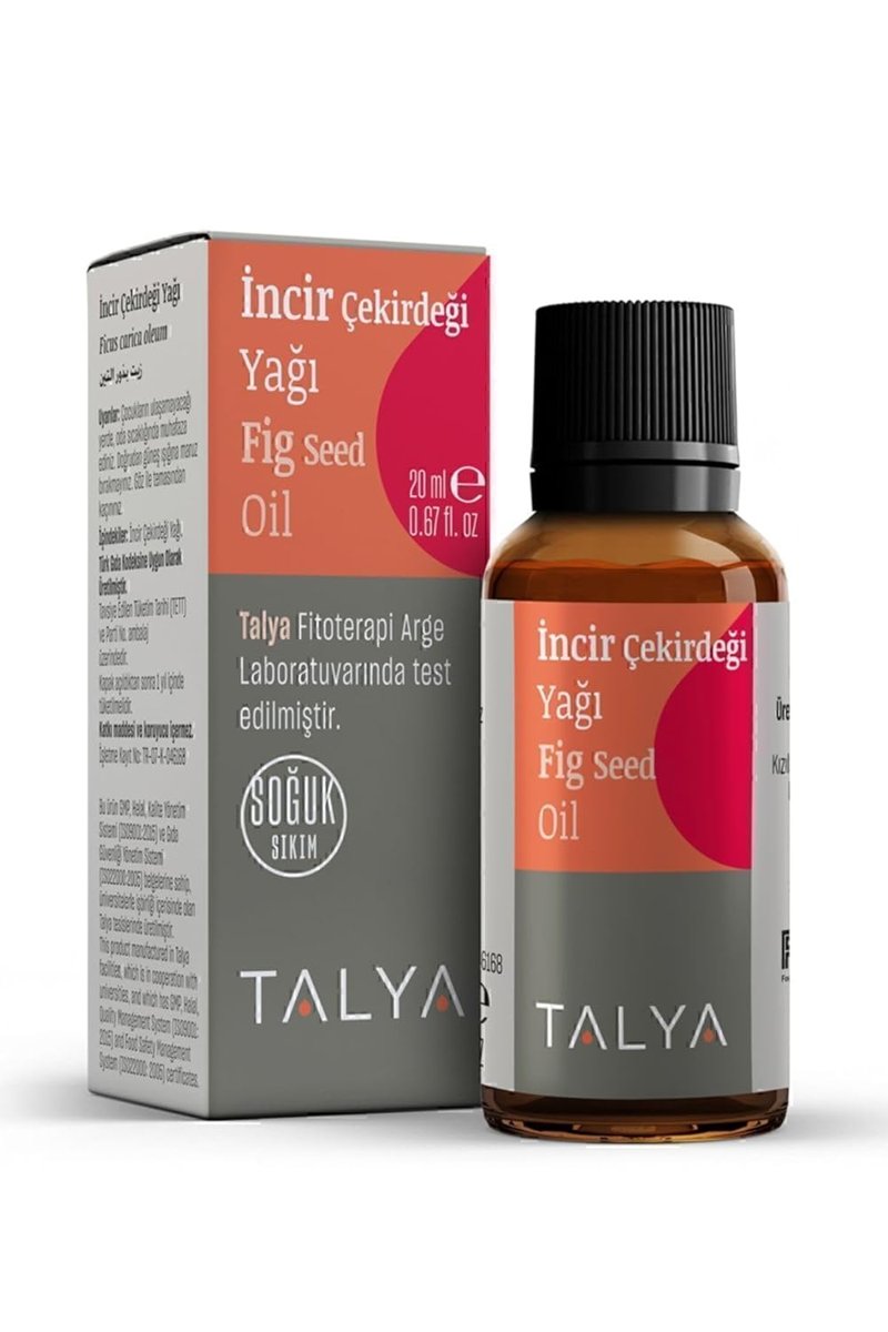 Talya İncir Çekirdeği Yağı, Soğuk Sıkım,%100 Saf Ve Doğal, 20 ml