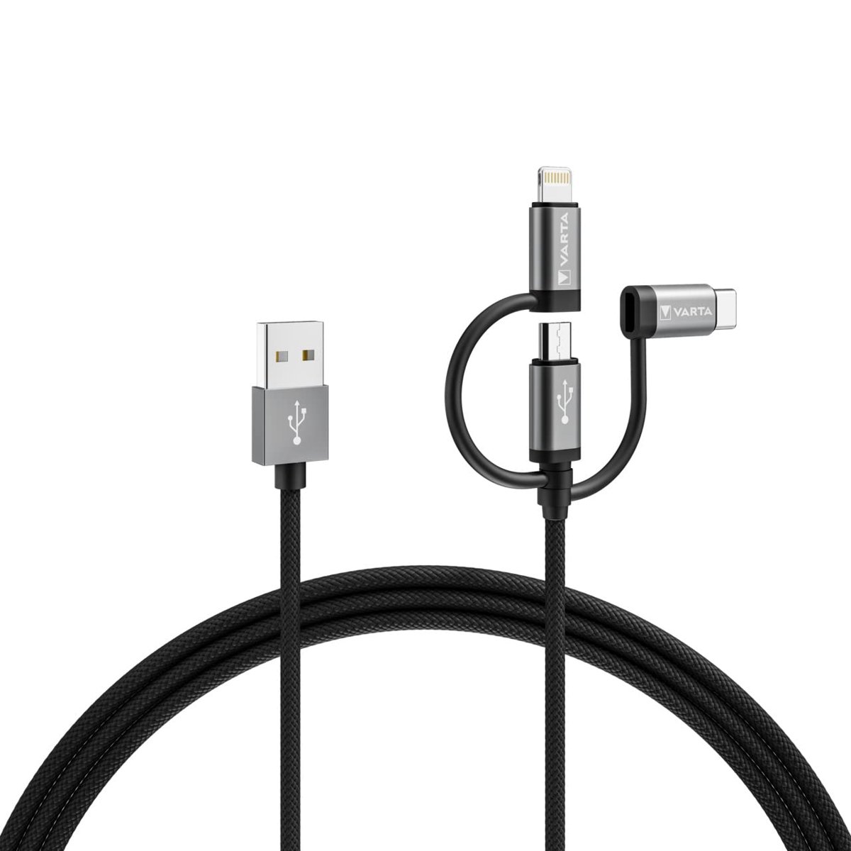 Varta Kablo 3IN1 USB A -LIGHT/M-USB/T. C