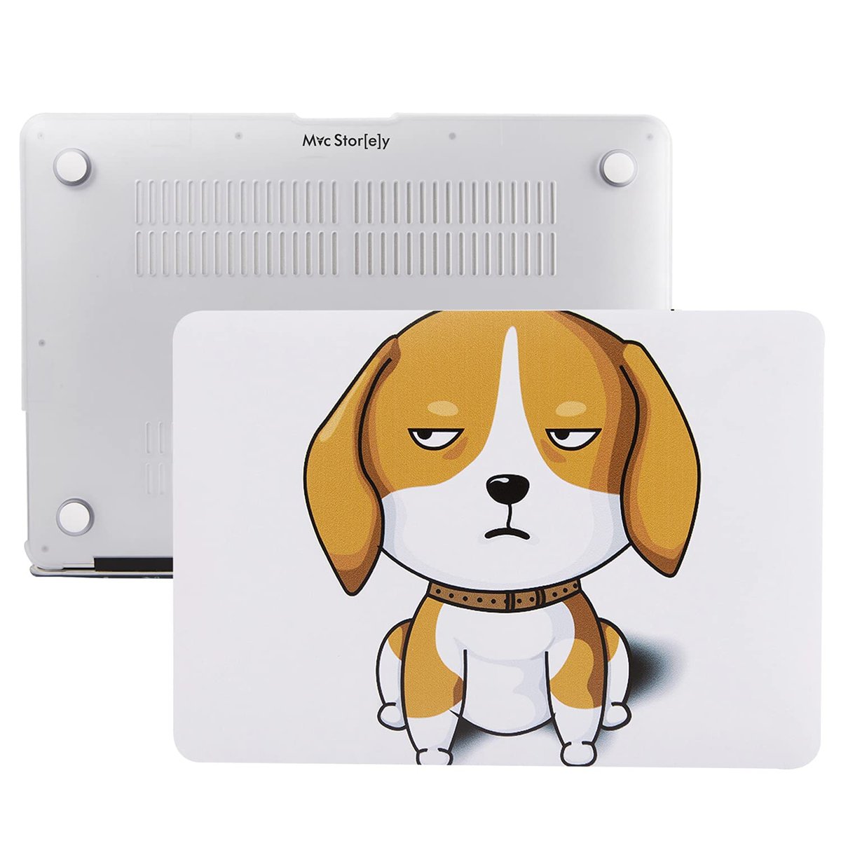 McStorey MacBook Pro 13 Köpek Desenli Kılıf A1706 A1708 A1989 A2159 A2251 A2289 A2338 M1 M2 Uyumlu Baskılı Sert Kılıf İnce Hafif Koruyucu Kapak Kahverengi