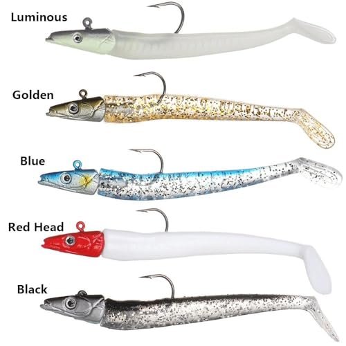 Valkyrie 5 Adet 12cm 20gr Silikon Jig Balık Yem Seti Çipura Levrek Katili Kutulu