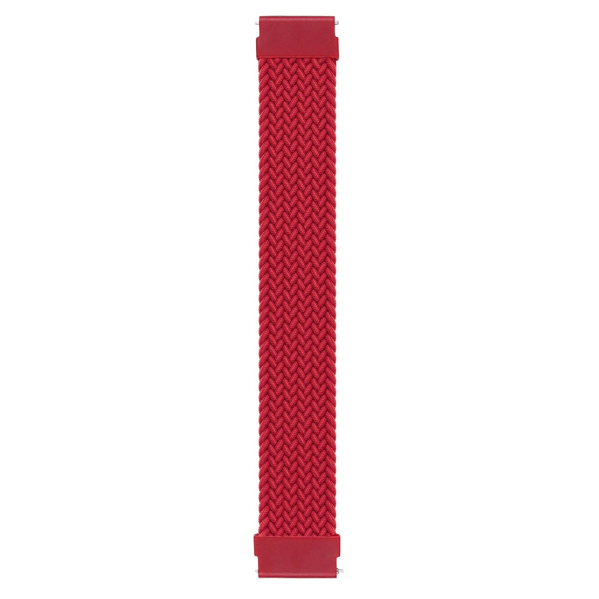 Microsonic Garmin Vivoactive 5 için Kordon, (Large Size, 165mm) Braided Solo Loop Band [Vivoactive 5 ile Uyumlu Kordon - Kırmızı]