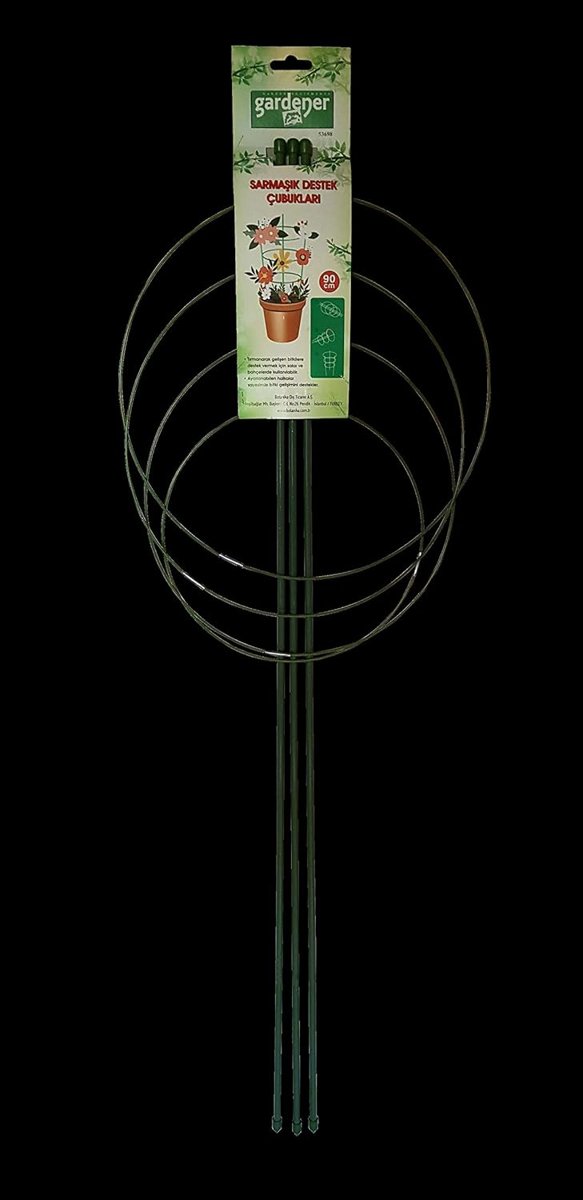 Gardener 53698 Tırmanan Bitkiler İçin Halkalı Destek (Sarmaşık) Çubuğu - 90 cm