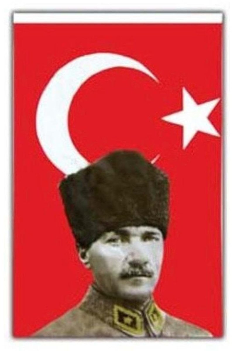 Vatan Bayrak Mustafa Kemal Atatürklü Bayrak - Atalı Türk Bayrağı 50x75cm,NoColor-4fad55d8