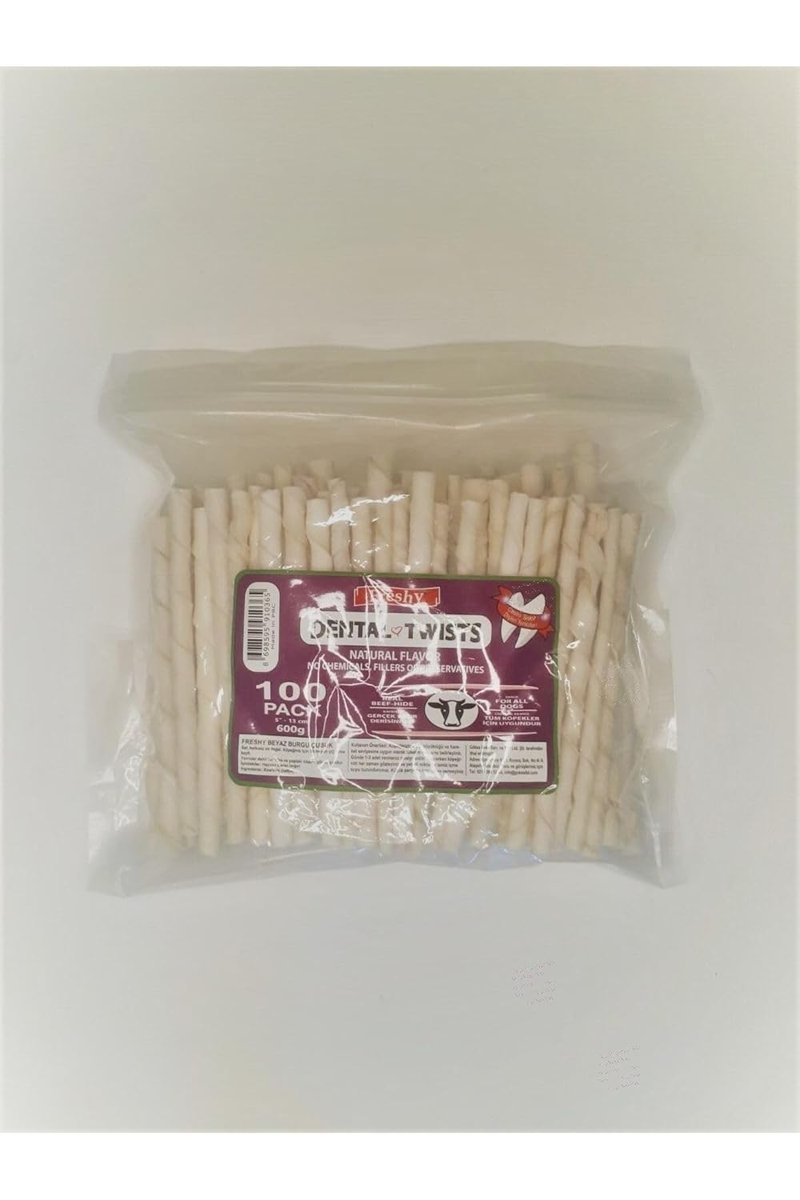 Freshy Dental Twists - Köpek Sütlü Burgu Çubuk - 100'lü Mega Paket