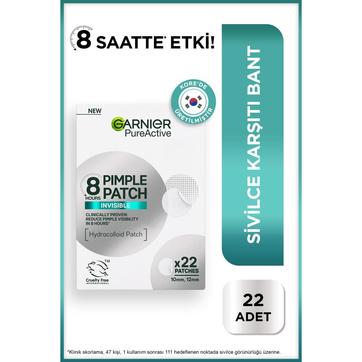 GARNIER Pimple Patch 22'li Sivilce Bandı/Hidrokolloid Bant