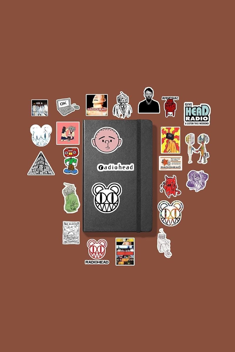 Ms Major Selection Radio Head Sticker Paketi/Bullet Journal Defter Çıkartma Ajanda Laptop Etiket