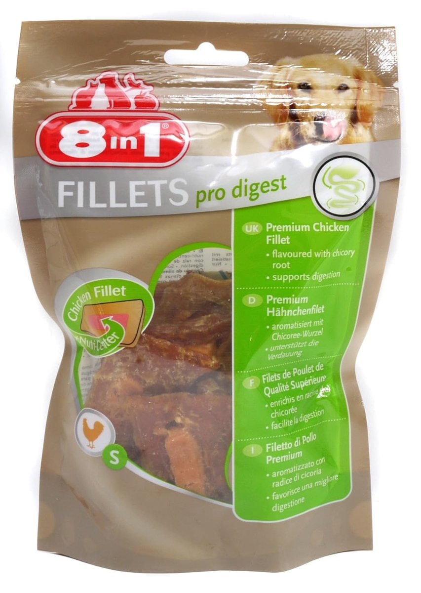 8in1 Fillets Pro Digest Sindirim Destekleyici Köpek Ödülü 80 Gram