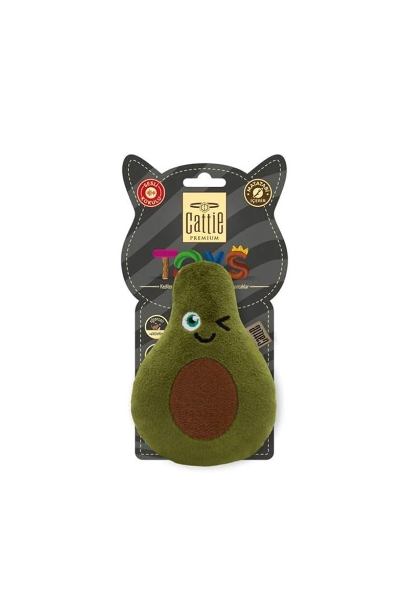 Cattie Matatabi İçerikli Kedi Oyuncağı Peluş Avokado 11 Cm
