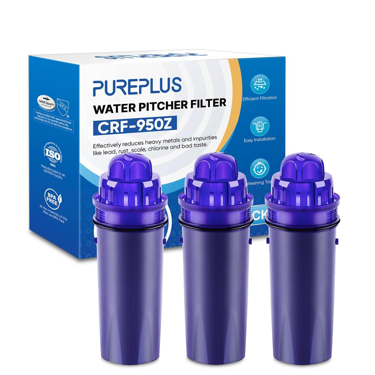 PUREPLUS CRF950Z Sürahi Su Filtresi Pur PPF900Z, PPF951K, PPT700W, CR-1100C, DS-1800Z, CR-6000C, PPT
