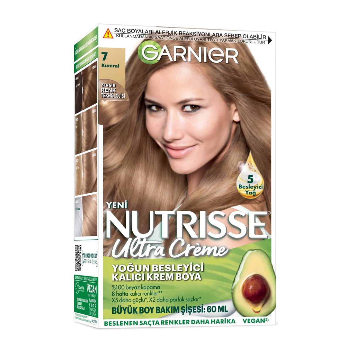 Garnier Nutrisse Yoğun Besleyici Kalıcı Krem Saç Boyası 7 Kumral