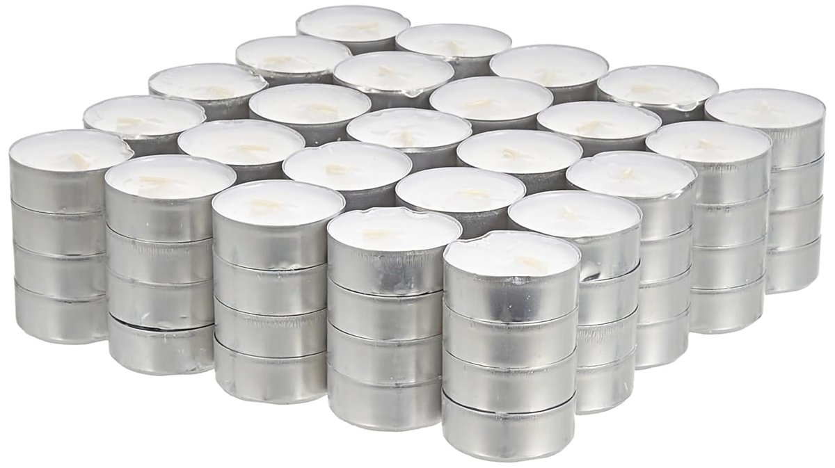 IKEA 500.979.95 Glimma Kokusuz Tealights, 100'lü Paket