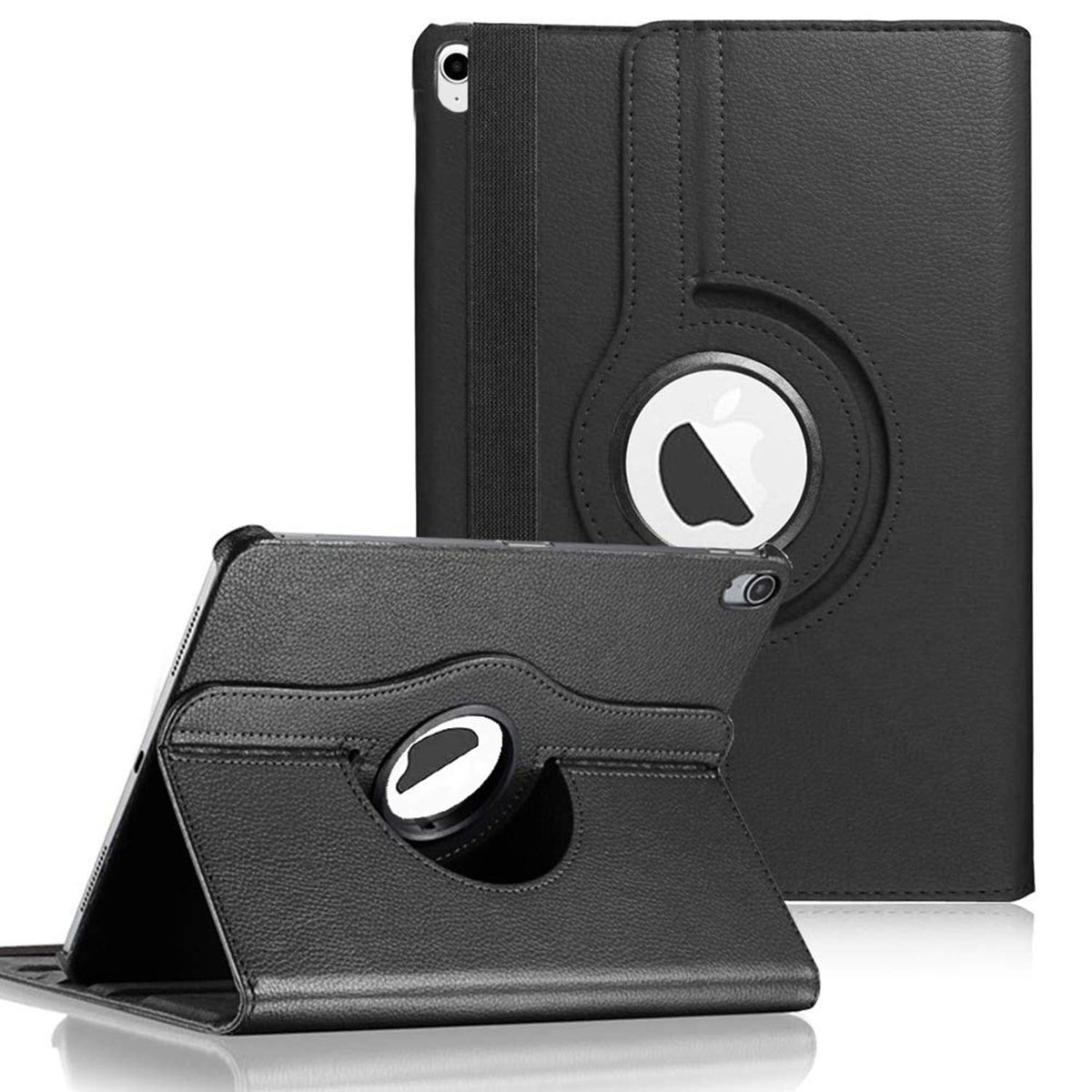 Microsonic Apple iPad 11.Nesil 2025 Kılıf (A3354-A3355) 360 Rotating Stand Deri Siyah [iPad 11.Nesil 2025 ile Uyumlu Kılıf - Siyah]