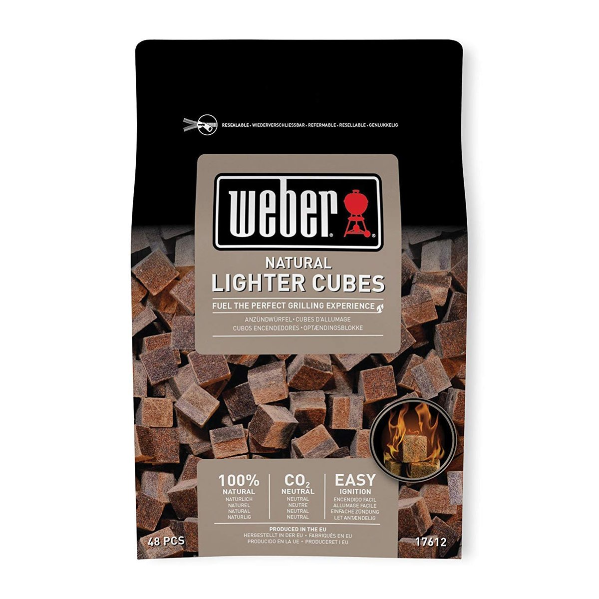 Weber 17612 - Cubetti accendifuoco 48 pastiglie sul Marrone