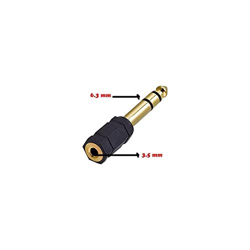 Ars Stereo Kulaklık Mikrofon Adaptörü 6,3mm Erkek To 3,5mm Dişi Gold Jak