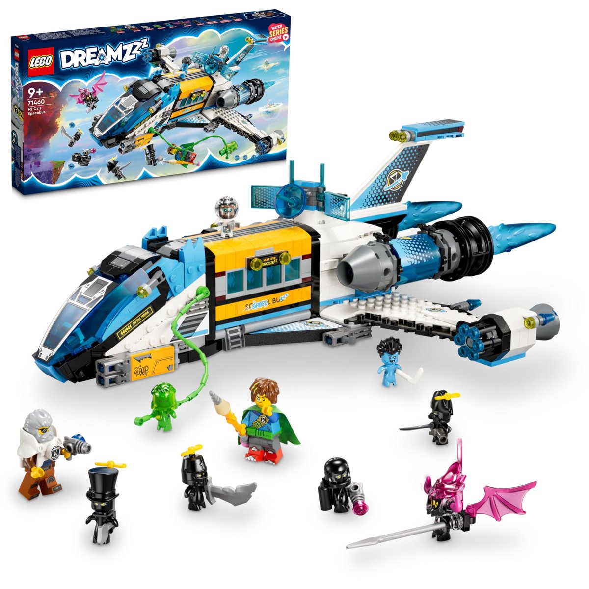 LEGO® DREAMZzz™ Bay Oz'un Uzay Otobüsü 71460-9 Yaş ve Üzeri Macera Sever Çocukların 2 Farklı Şekilde İnşa Edilebileceği Bir Okul Otobüsü İçeren Yaratıcı Oyuncak Yapım Seti (878 Parça)