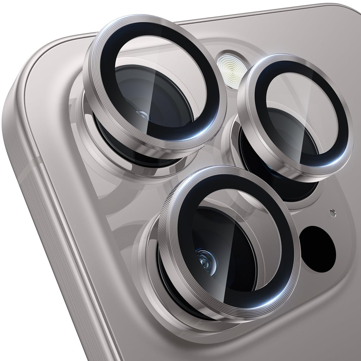 WSKEN iPhone 16 Pro Max/iPhone 16 Pro için Kamera Koruması - 9H Sertlik Çizilmeye Dayanıklı Kabarcık