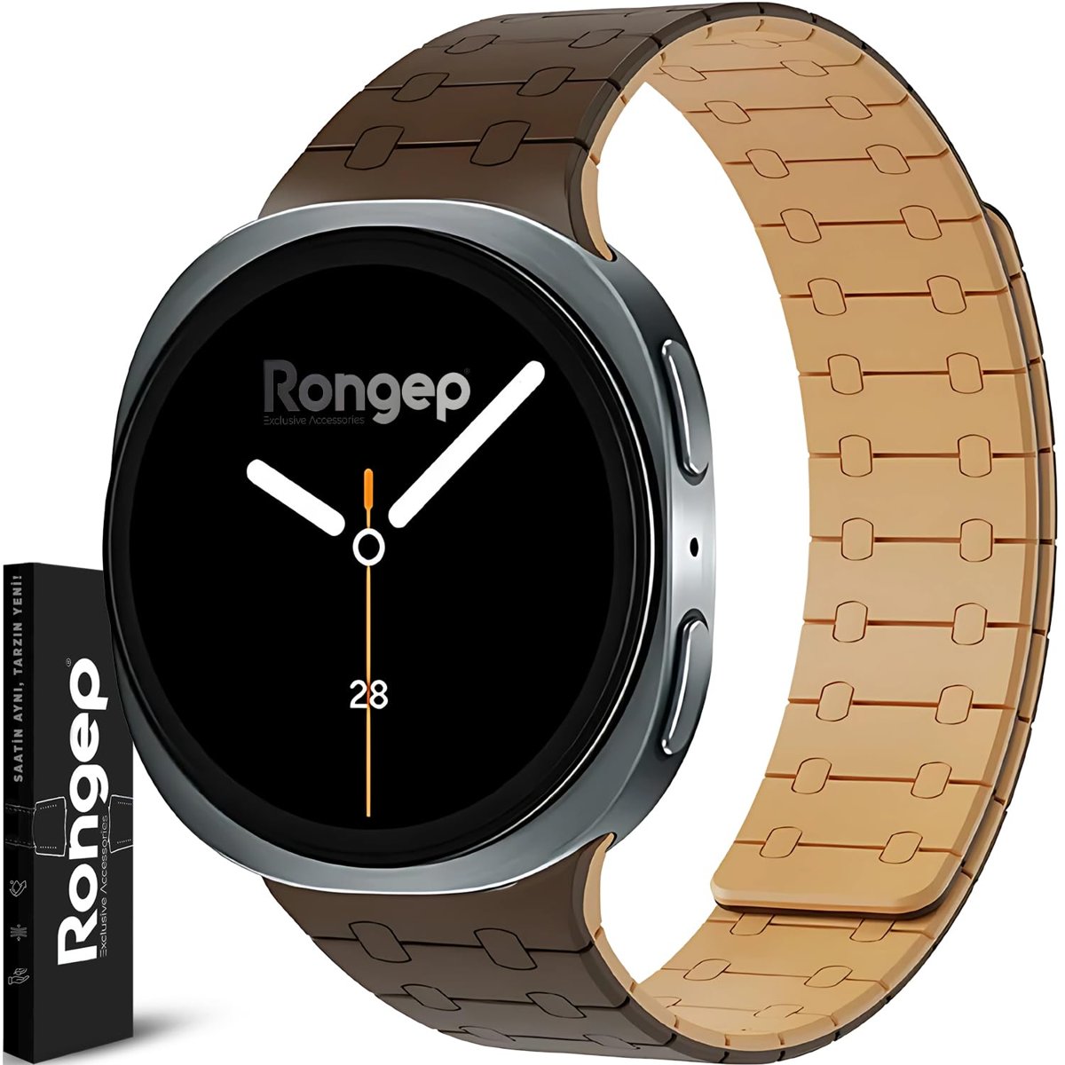 Rongep Samsung ile Uyumlu [2025] Magnex Loop Kordon Galaxy Watch 8 44mm/40mm/Classic 46mm için Güçlü
